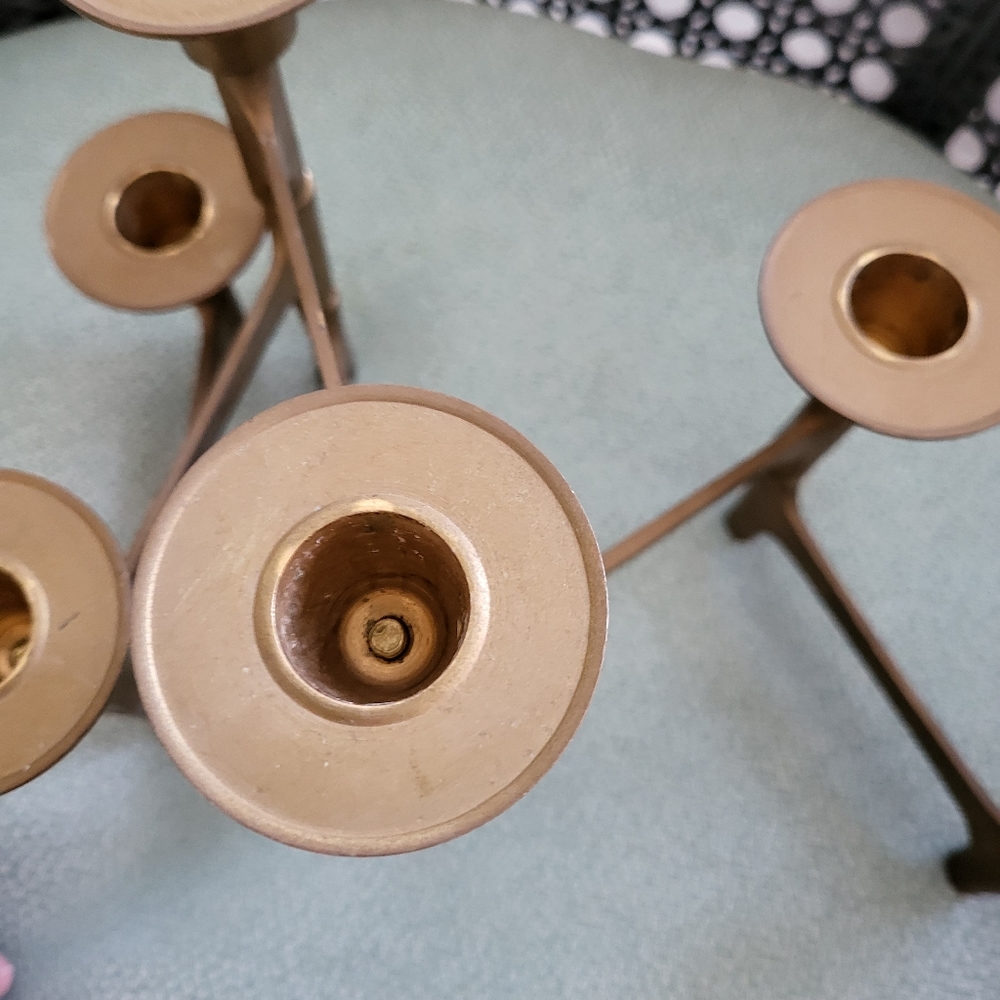MID-CENTURY Modern Brass Articulating Danish Candle Holder - Picture 14 of 14